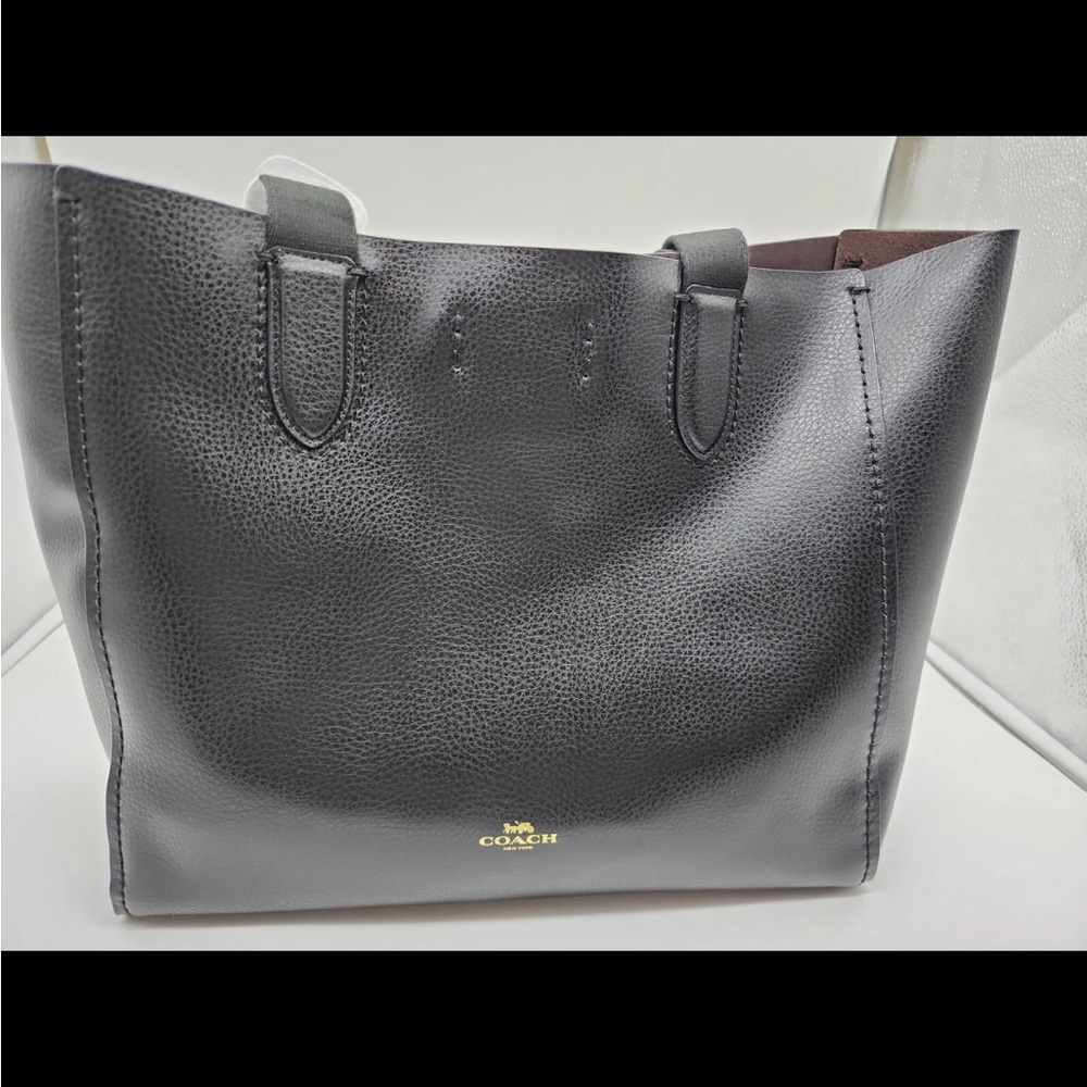 Coach Black Pebbled Leather Tote